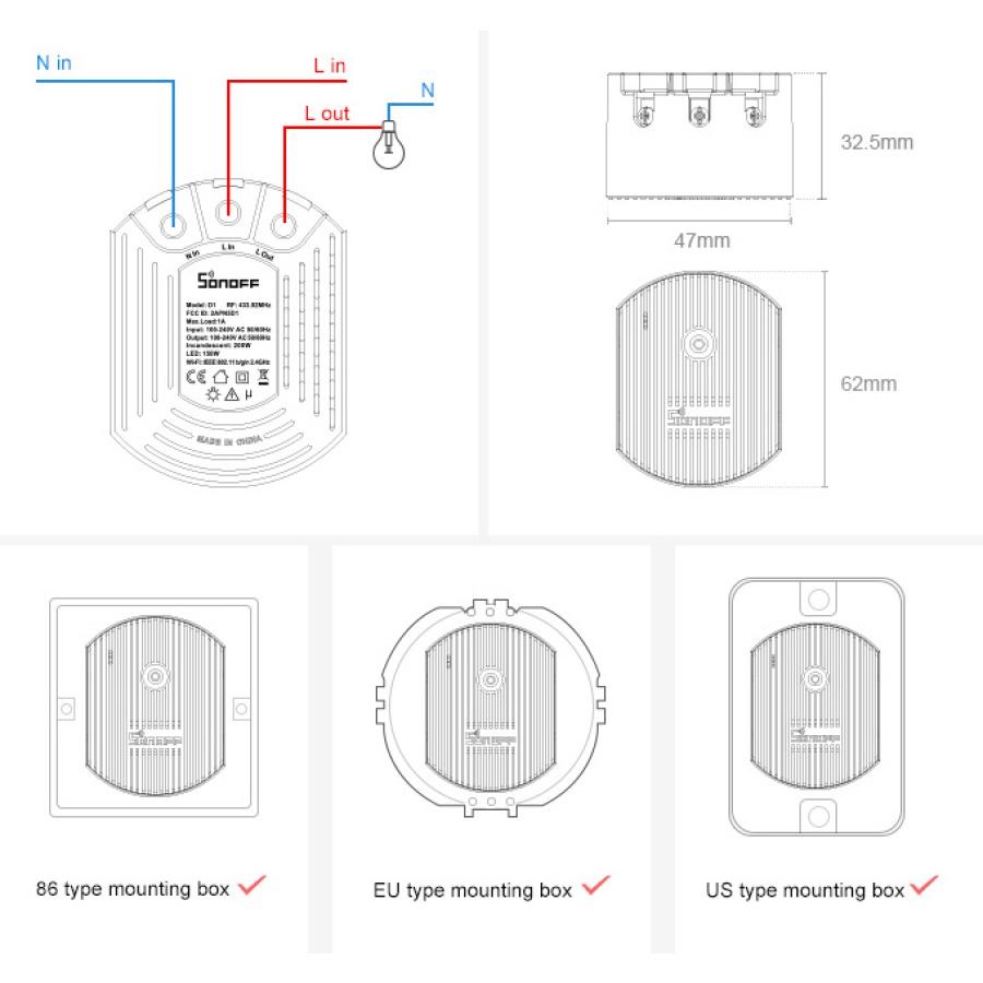 SONOFF Smart Dimmer switch D1 - Image 7