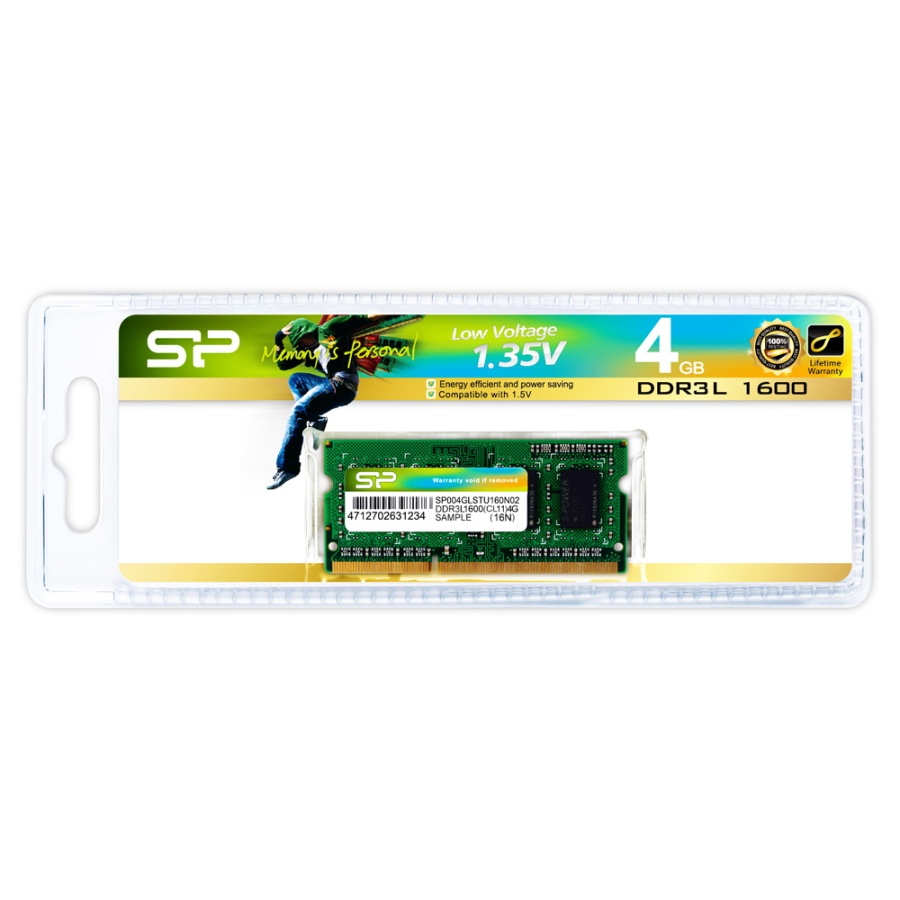 SILICON POWER Μνήμη DDR3L SODimm , 4GB, 1600MHz, PC3L-12800, CL11, 1.35v - Image 2