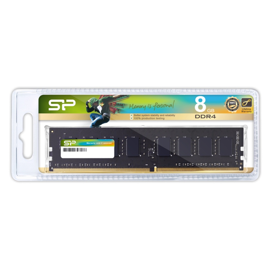 SILICON POWER μνήμη DDR4 UDIMM SP008GBLFU266X02, 8GB, 2666MHz, CL19 - Image 2