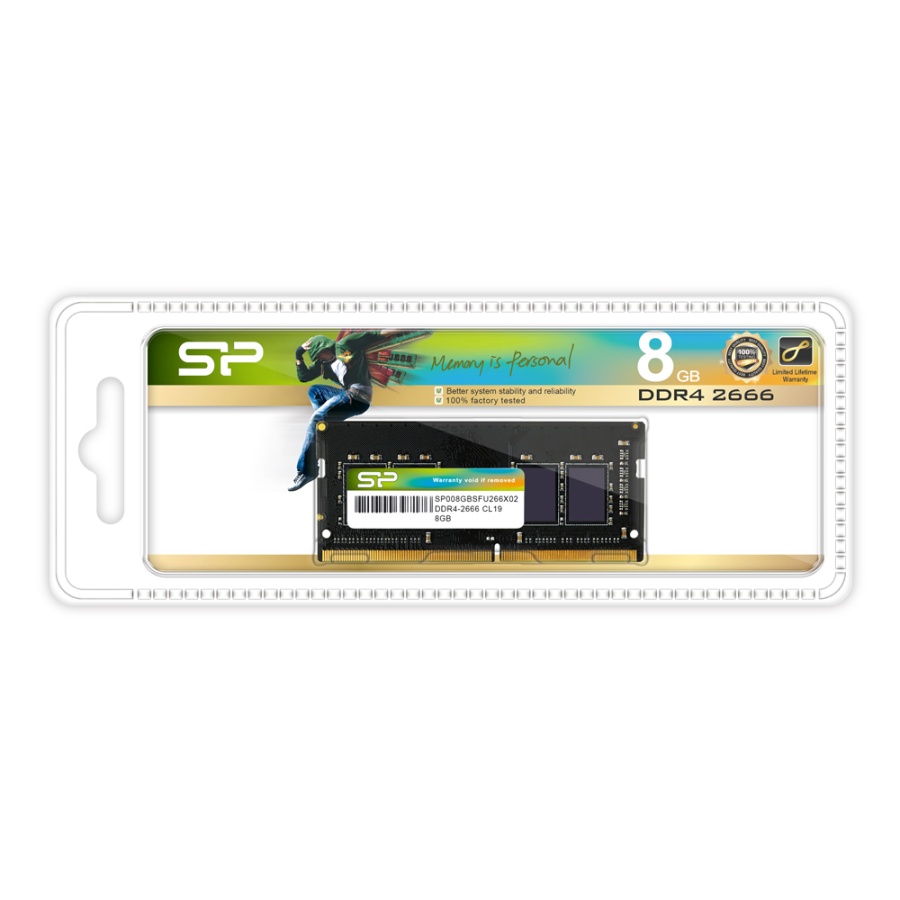 SILICON POWER μνήμη DDR4 SODimm SP008GBSFU266X02, 8GB, 2666MHz, CL19 - Image 2