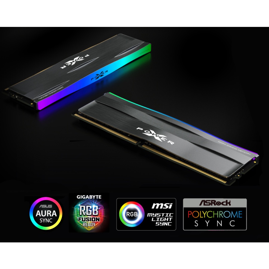 SILICON POWER μνήμη DDR4 UDIMM XPOWER Zenith, 8GB, RGB, 3200MHz, CL16 - Image 2