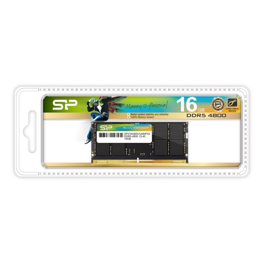 SILICON POWER μνήμη DDR5 SODIMM SP016GBSVU480F02, 16GB, 4800MHz, CL40 - Image 2