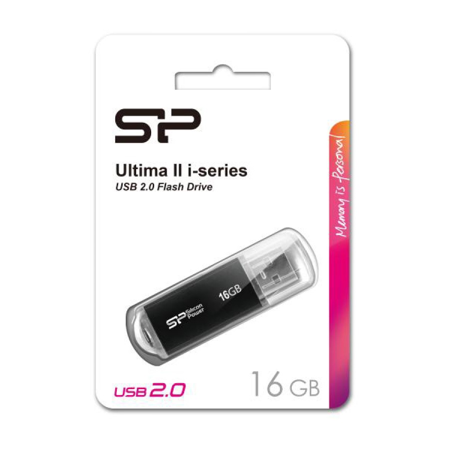 SILICON POWER USB Flash Drive Ultima II-I, 16GB, USB 2.0, μαύρο - Image 2