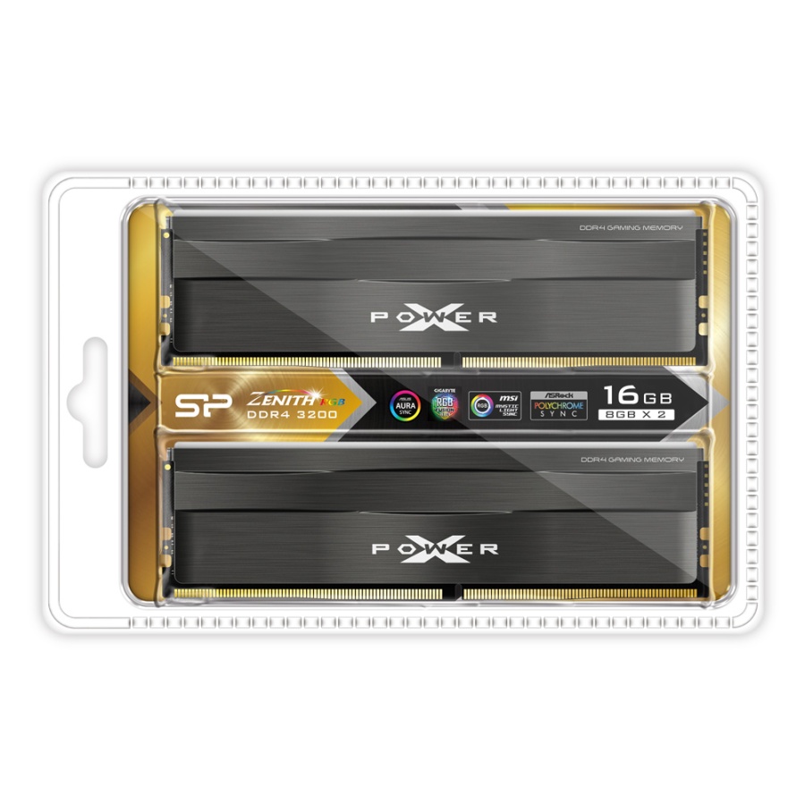 SILICON POWER μνήμη DDR4 UDIMM XPOWER Zenith, 2x 8GB, RGB, 3200MHz, CL16 - Image 4