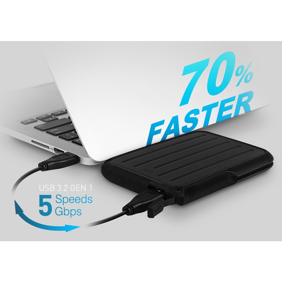 SILICON POWER εξωτερικός HDD Armor A66, 2TB, USB 3.2, μπλε - Image 2