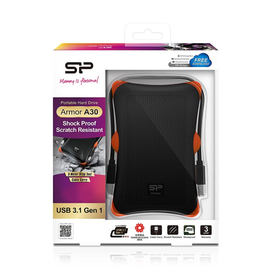 SILICON POWER εξωτερικός HDD Armor A30, 2TB, USB 3.2, μαύρος - Image 3