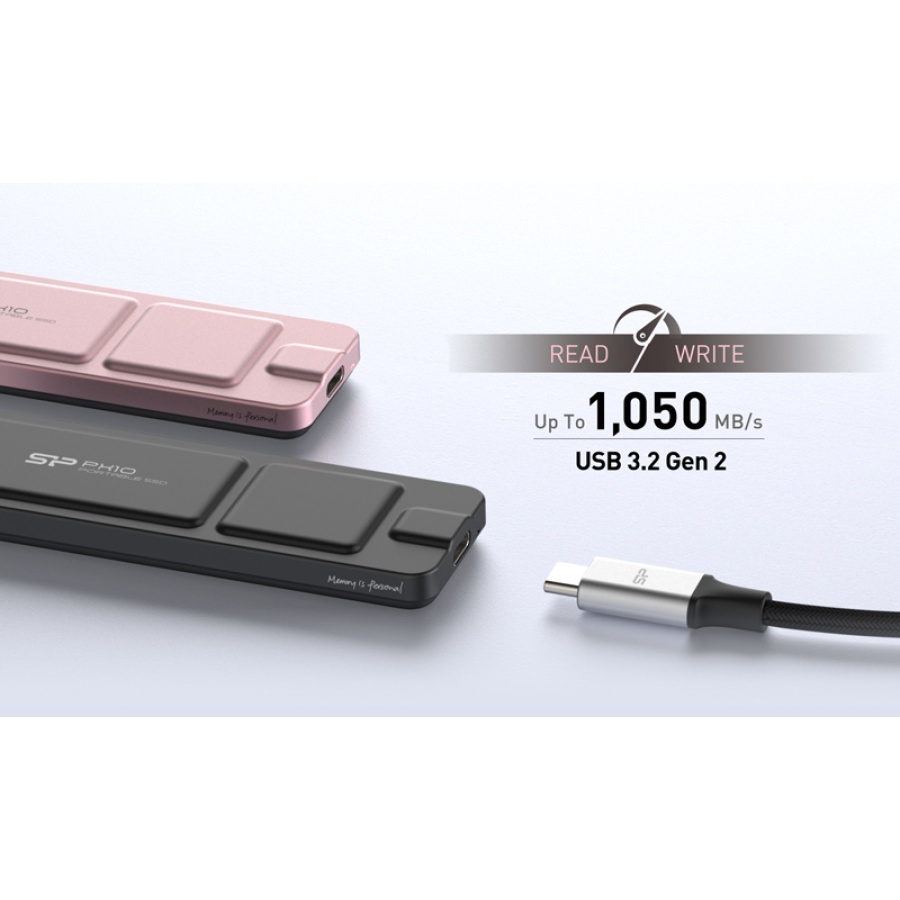 SILICON POWER εξωτερικός SSD PX10, 2TB, USB 3.2, 1050-1050MB/s, μαύρος - Image 2