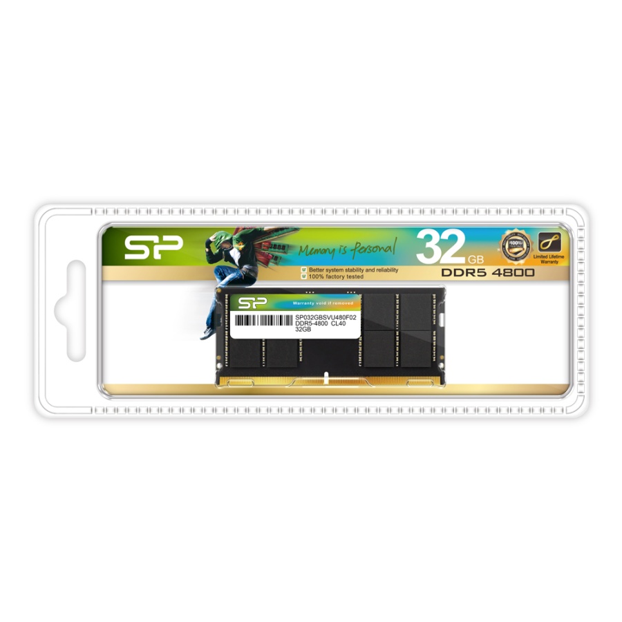 SILICON POWER μνήμη DDR5 SODIMM SP032GBSVU480F02, 32GB, 4800MHz, CL40 - Image 2