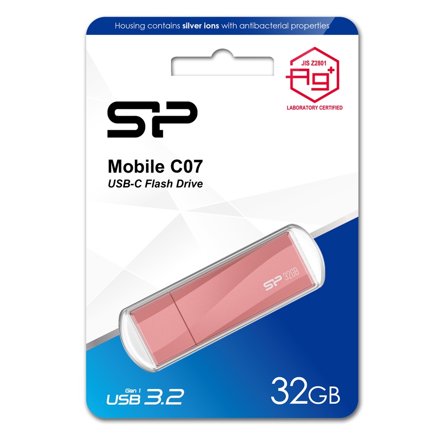 SILICON POWER USB-C Flash Drive Mobile C07, 32GB, USB 3.2, ροζ - Image 4