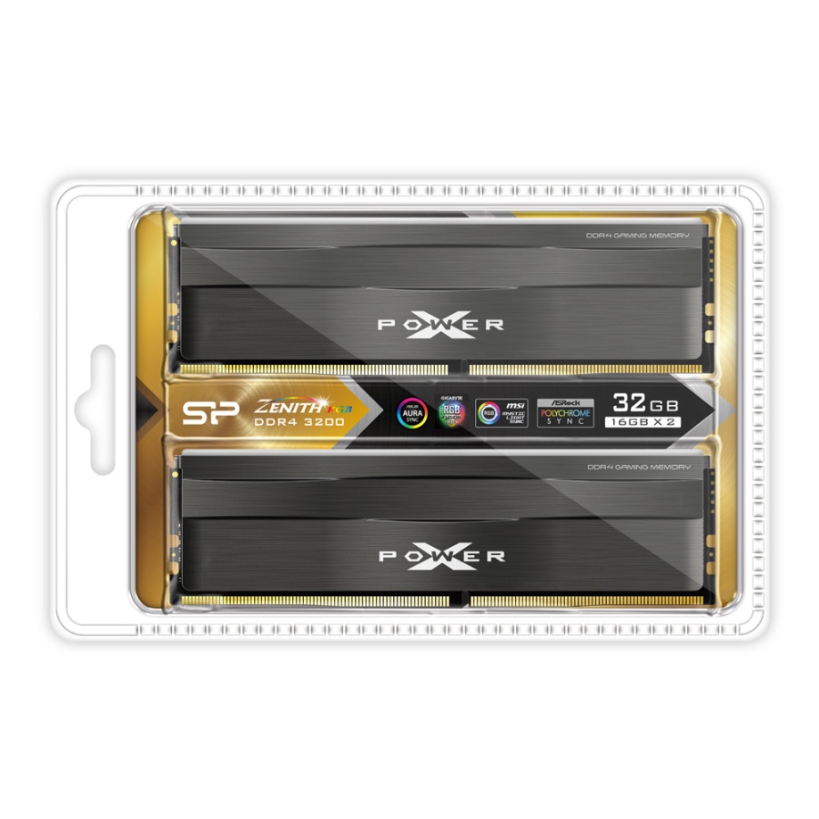 SILICON POWER μνήμη DDR4 UDIMM XPOWER Zenith 2x 16GB, RGB, 3200MHz, CL16 - Image 4