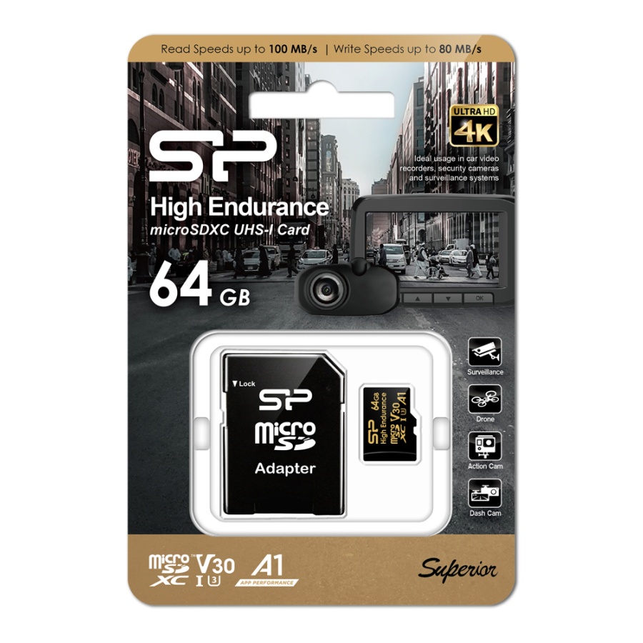 SILICON POWER κάρτα μνήμης microSDHC High Endurance, 64GB, Class 10 UHS-I U3 A1 V30 - Image 6