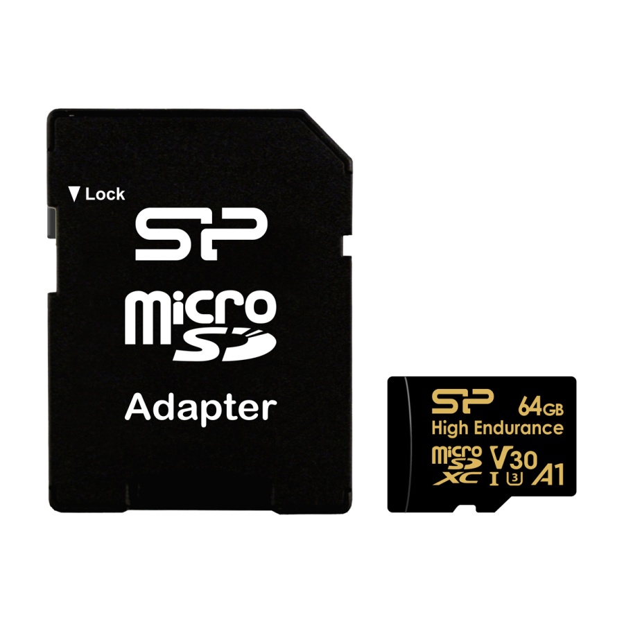 SILICON POWER κάρτα μνήμης microSDHC High Endurance, 64GB, Class 10 UHS-I U3 A1 V30