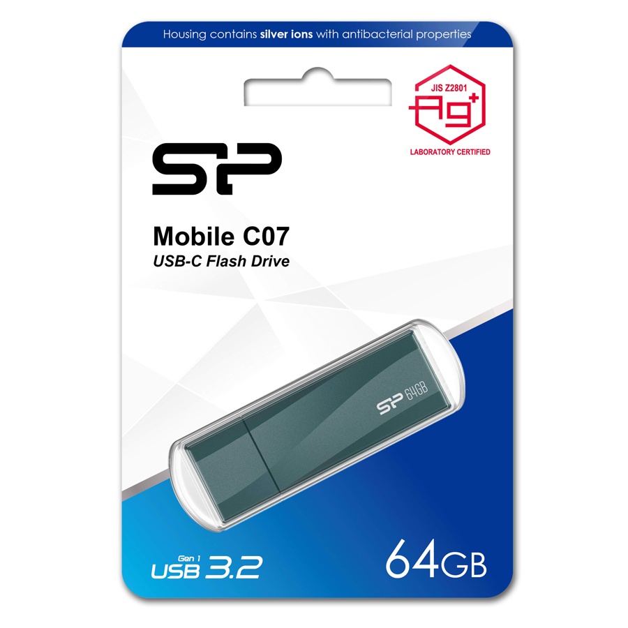 SILICON POWER USB-C Flash Drive Mobile C07, 64GB, USB 3.2, μπλε - Image 4