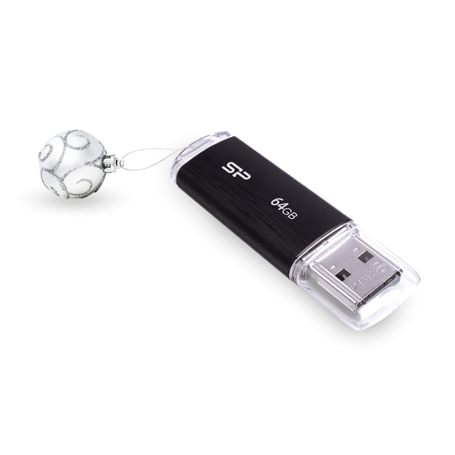 SILICON POWER USB Flash Drive Ultima U02, 64GB, USB 2.0, μαύρο - Image 2