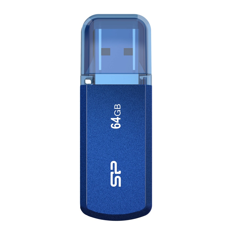 SILICON POWER USB Flash Drive Helios 202, 64GB, USB 3.2, μπλε