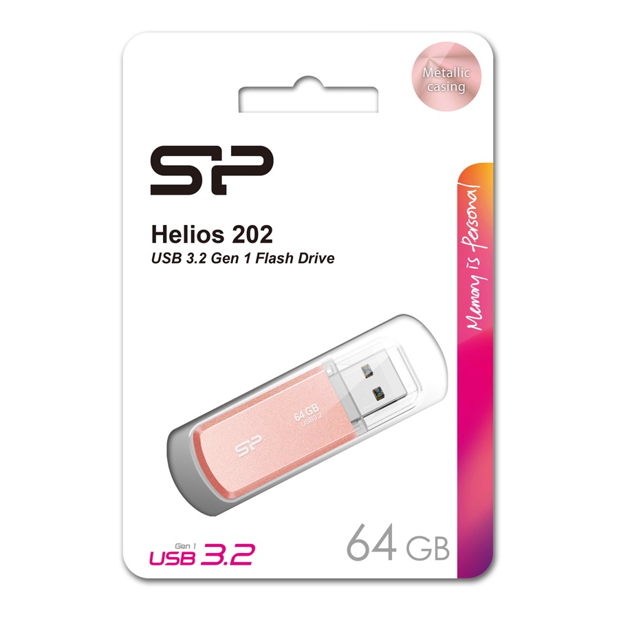 SILICON POWER USB Flash Drive Helios 202, 64GB, USB 3.2, ροζ χρυσό - Image 3