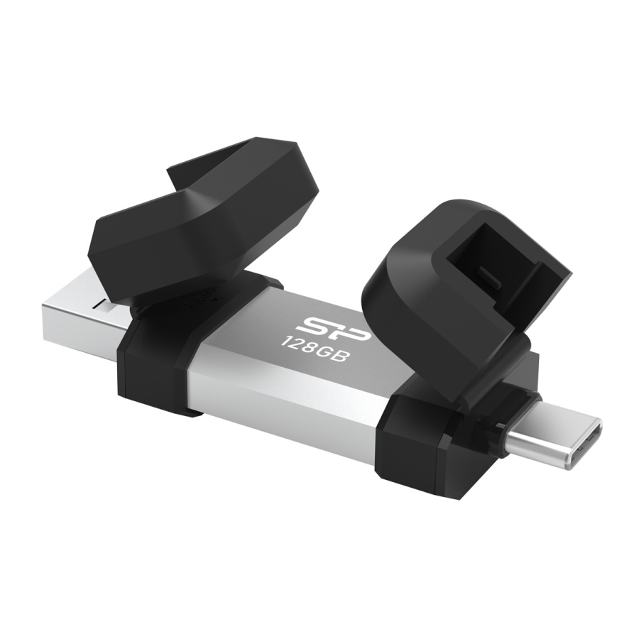 SILICON POWER USB Flash Drive C51, USB/USB-C, 128GB, 120MBps, ασημί - Image 5