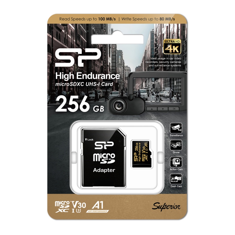 SILICON POWER κάρτα μνήμης microSDHC High Endurance, 256GB, Class 10 UHS-I U3 A1 V30 - Image 6