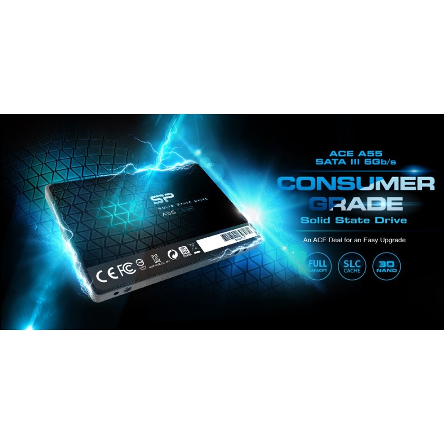 SILICON POWER SSD A55 512GB, 2.5", SATA III, 500-450MB/s, 7mm - Image 2