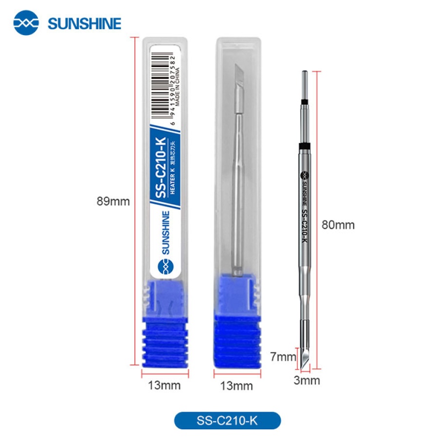 SUNSHINE soldering iron tip SS-C210 τύπου K, για T210, 80mm - Image 3