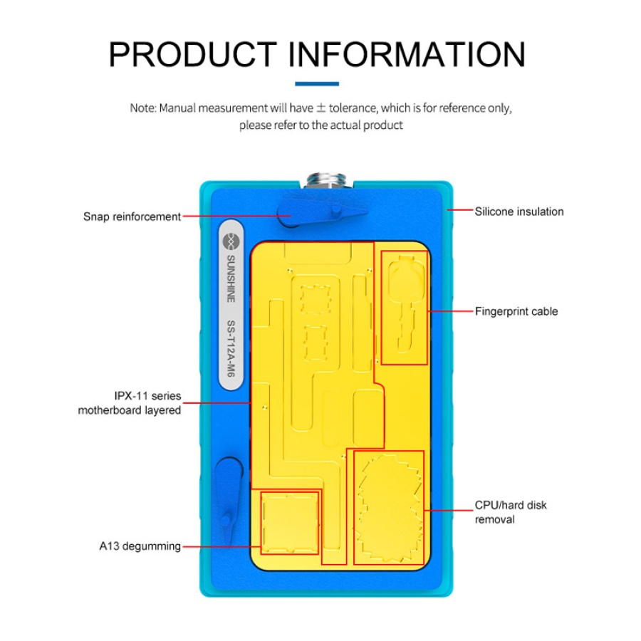 SUNSHINE βάση motherboard SS-T12A-M6, iPhone X/11 series, θερμαινόμενη - Image 4