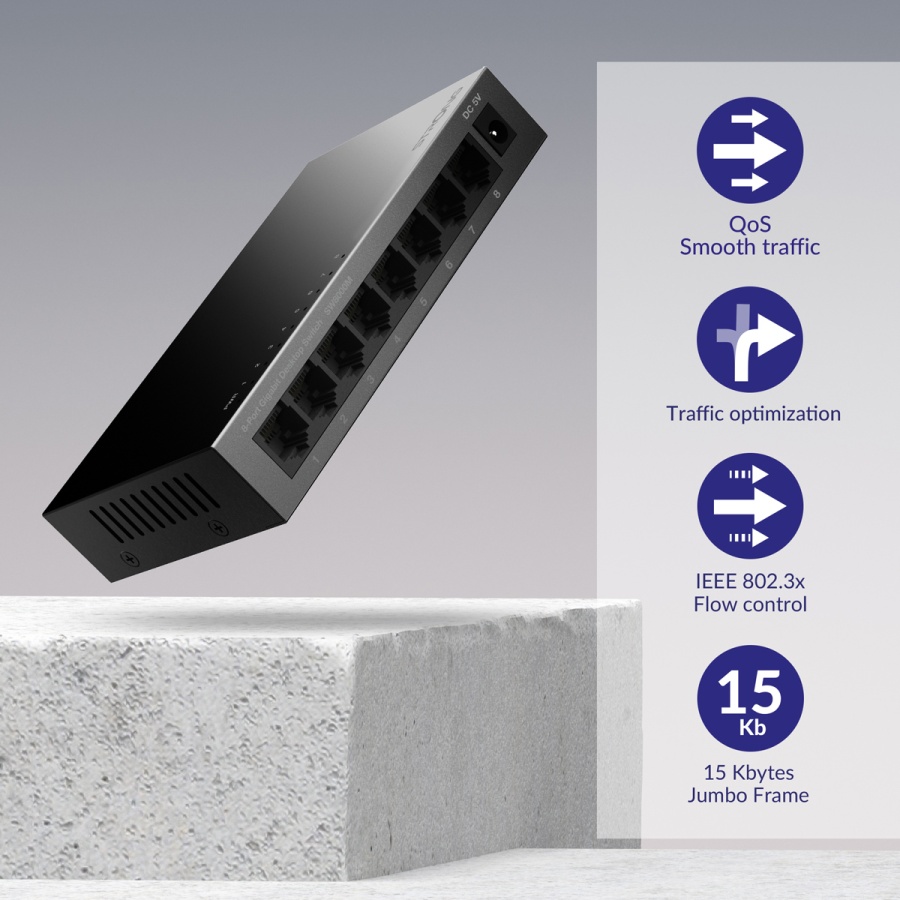 STRONG switch SW5000M, 8x Gigabit θύρες, 1000Mbps - Image 4