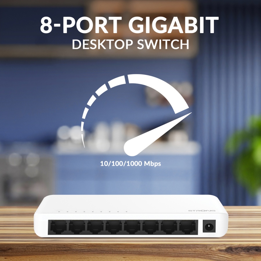 STRONG switch SW8000P, 8x Gigabit θύρες, 1000Mbps - Image 2