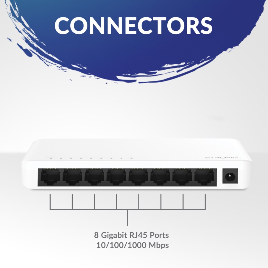 STRONG switch SW8000P, 8x Gigabit θύρες, 1000Mbps - Image 3