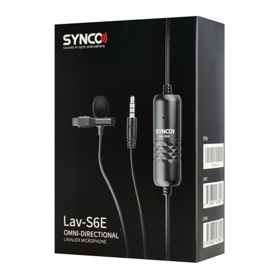 SYNCO μικρόφωνο Lav-S6E με clip-on, omnidirectional, 3.5mm, 6m, μαύρο - Image 8