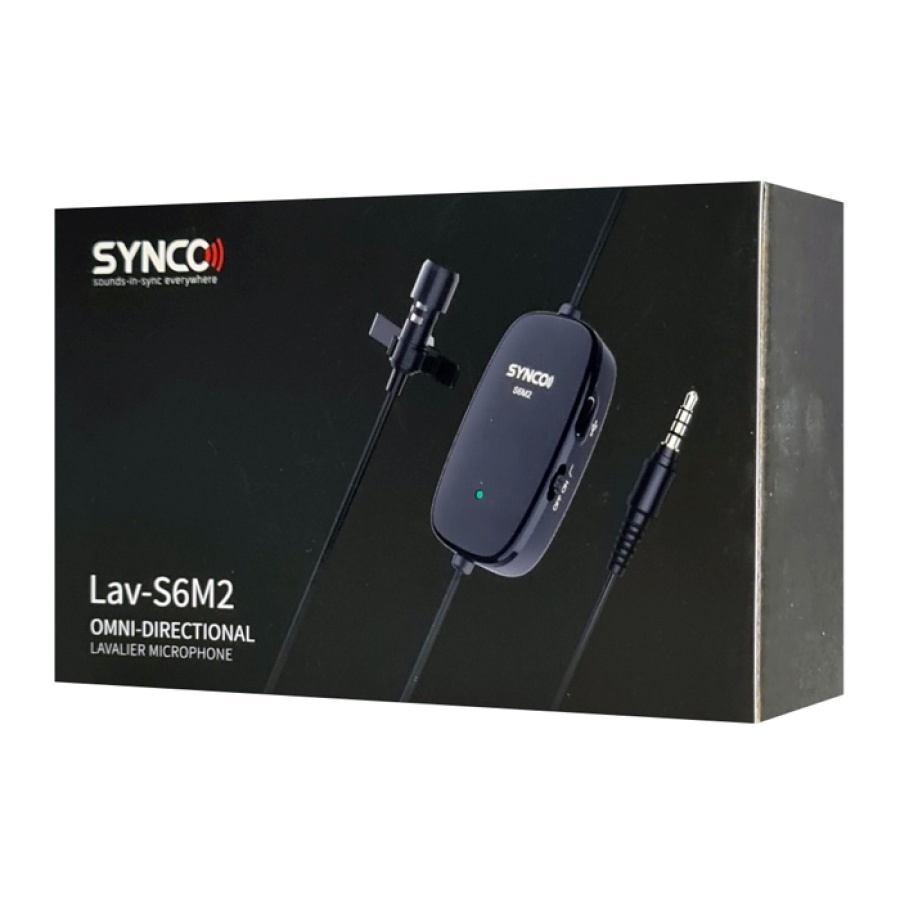 SYNCO μικρόφωνο Lav-S6M2, clip-on, omnidirectional, 3.5mm, 400mAh, μαύρο - Image 9