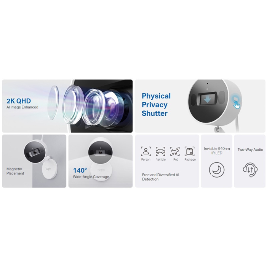 TP-LINK smart κάμερα Tapo C125, 2K, motion detection, Wi-Fi, Ver. 1.0 - Image 5