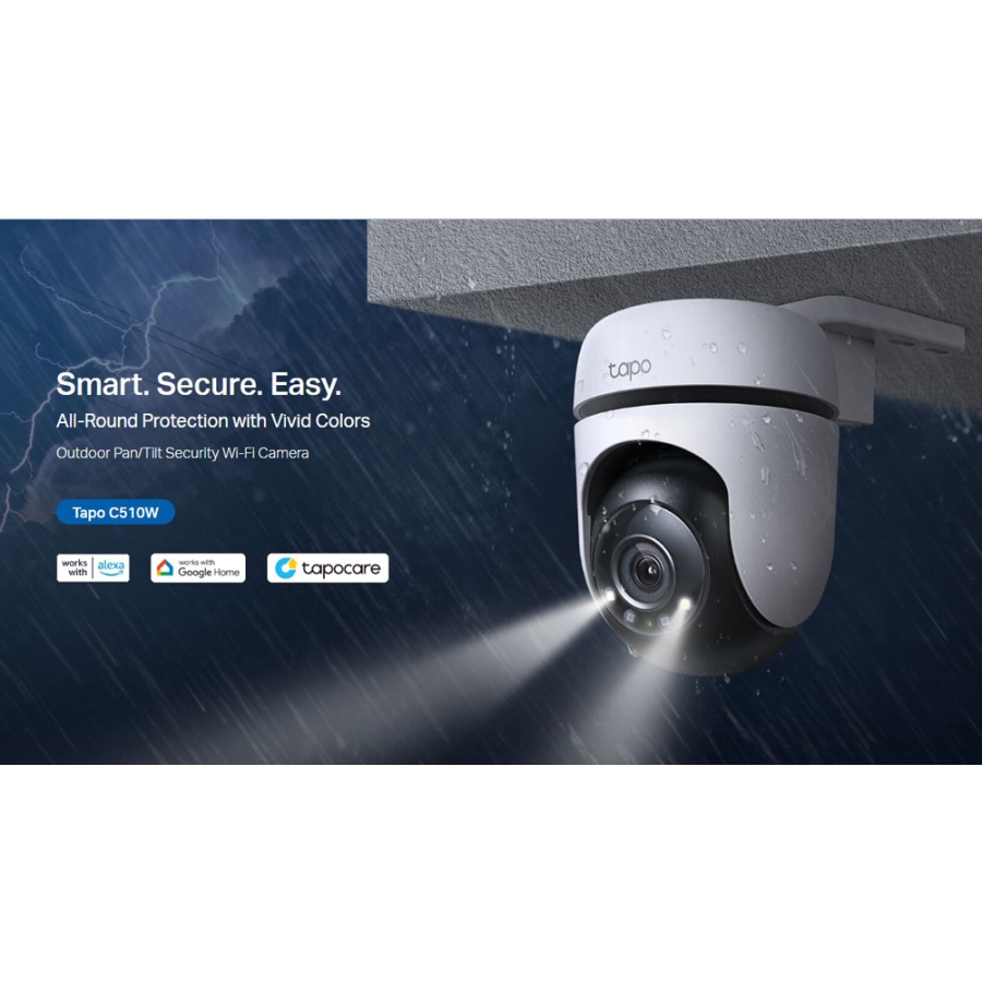 TP-LINK smart κάμερα Tapo C510W, 2K, PTZ, Wi-Fi, IP65, Ver. 1.0 - Image 2