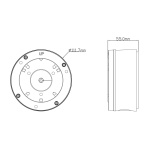 TVT βάση κάμερας TD-YXH0103, μεταλλική, IP65, Φ112 x 55mm, λευκή - Image 2