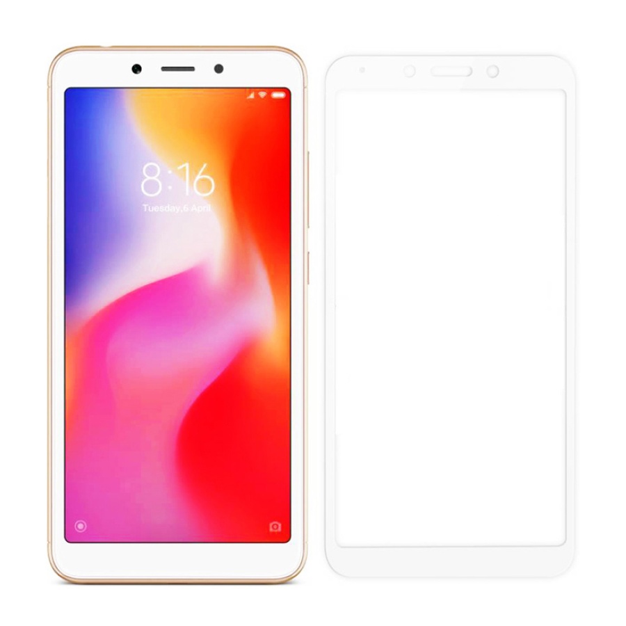 POWERTECH Tempered Glass 5D Full Glue για Xiaomi Redmi 6/6A, White