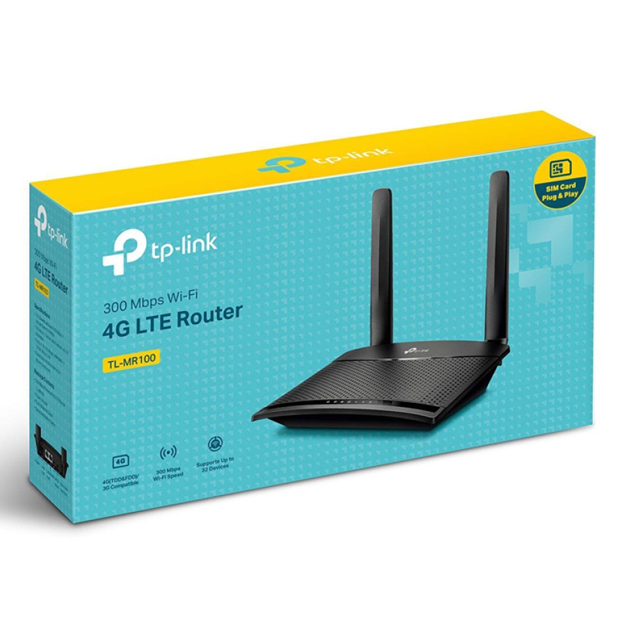 TP-LINK Wireless N Router TL-MR100, 4G LTE, Wi-Fi 300Mbps, Ver. 1.2 - Image 4