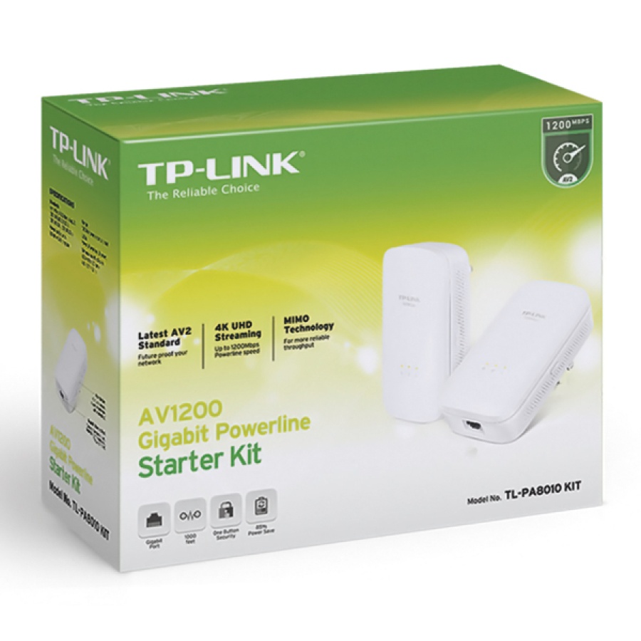 TP-LINK Powerline Starter Kit TL-PA8010, AV1200 Gigabit, Ver. 1.0 - Image 3