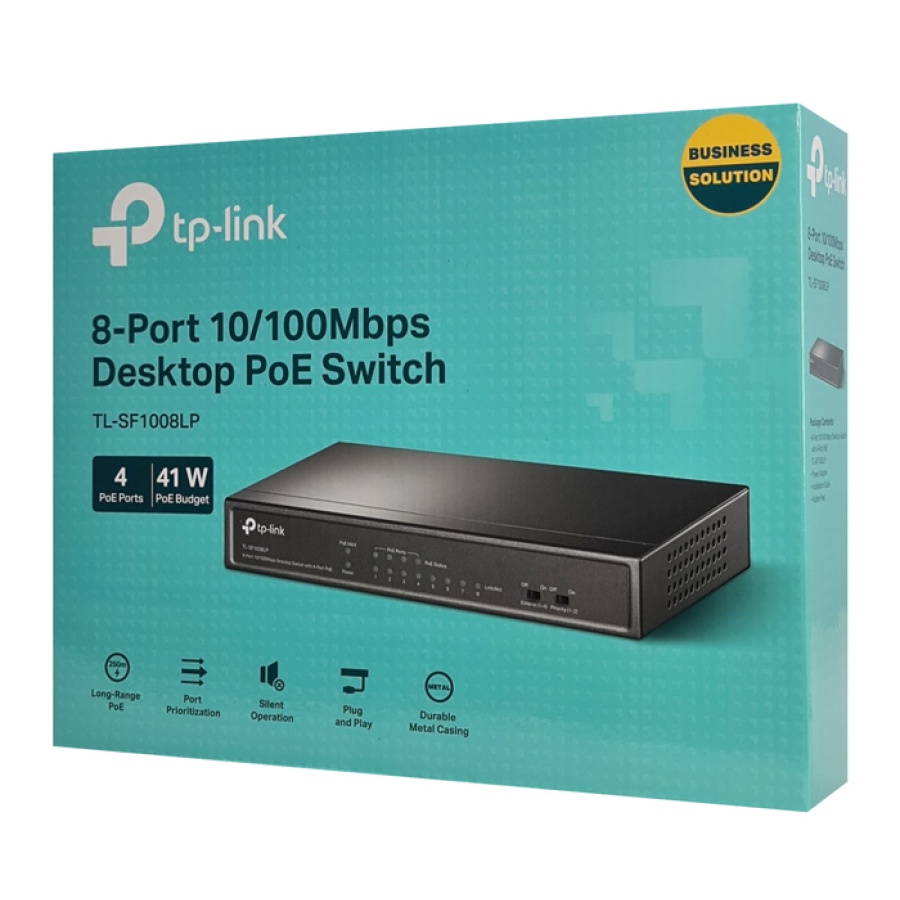 TP-LINK desktop switch TL-SF1008LP, 8-Port 10/100Mbps, 4x PoE, Ver. 2.0 - Image 7