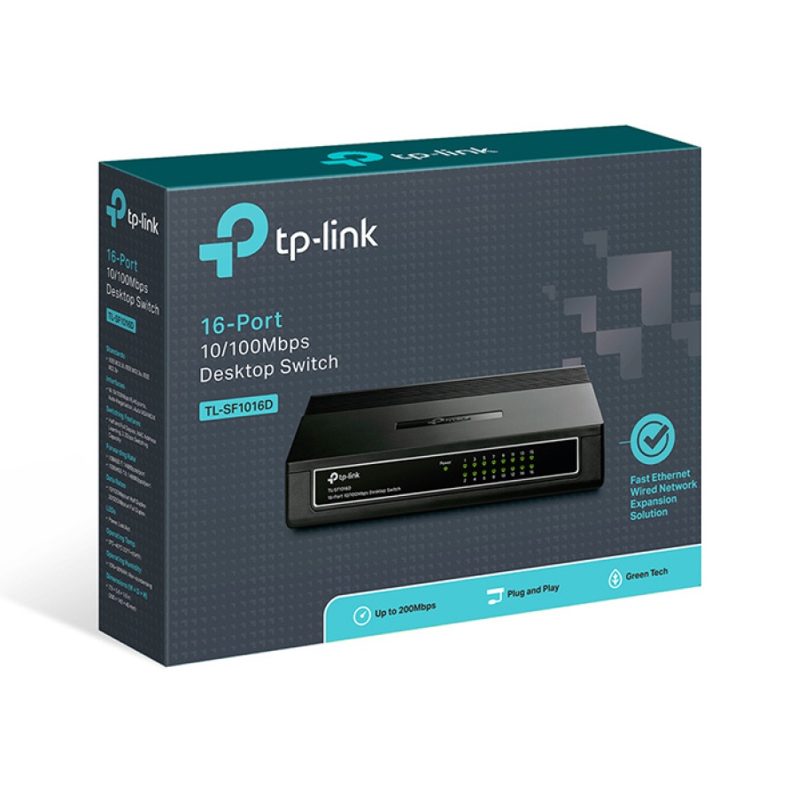 TP-LINK Desktop Switch TL-SF10016D, 10/100Mbps, 16 Θύρες, Ver. 7.0 - Image 2