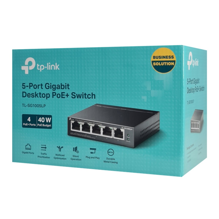 TP-LINK desktop switch TL-SG1005LP, 5-Port Gigabit, 4x PoE+, Ver. 2.0 - Image 6