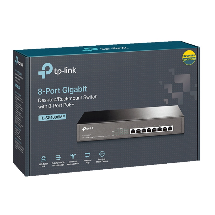 TP-LINK desktop/rackmount switch TL-SG1008MP, 8-Port PoE+, Ver. 2.0 - Image 3