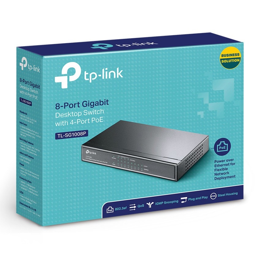 TP-LINK 8-Port Gigabit Desktop Switch TL-SG1008P, 4-Port PoE, Ver. 4.0 - Image 4