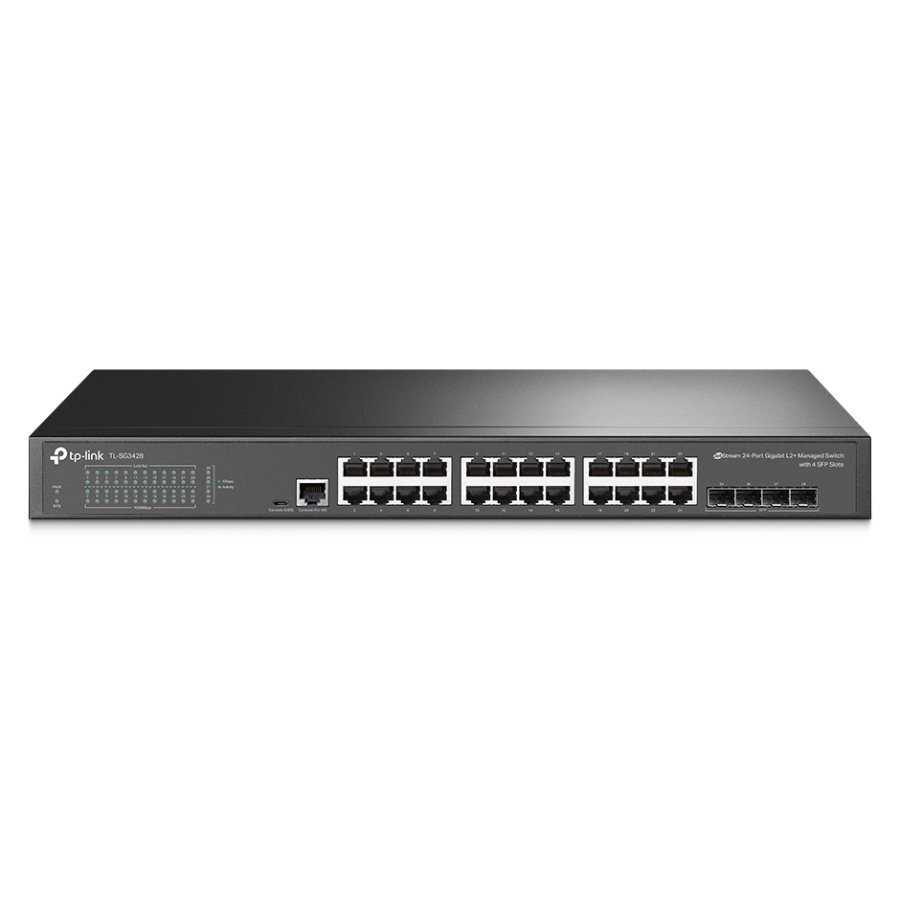 TP-LINK L2+ managed switch TL-SG3428, 24-Port Gigabit, 4x SFP, Ver. 2.0