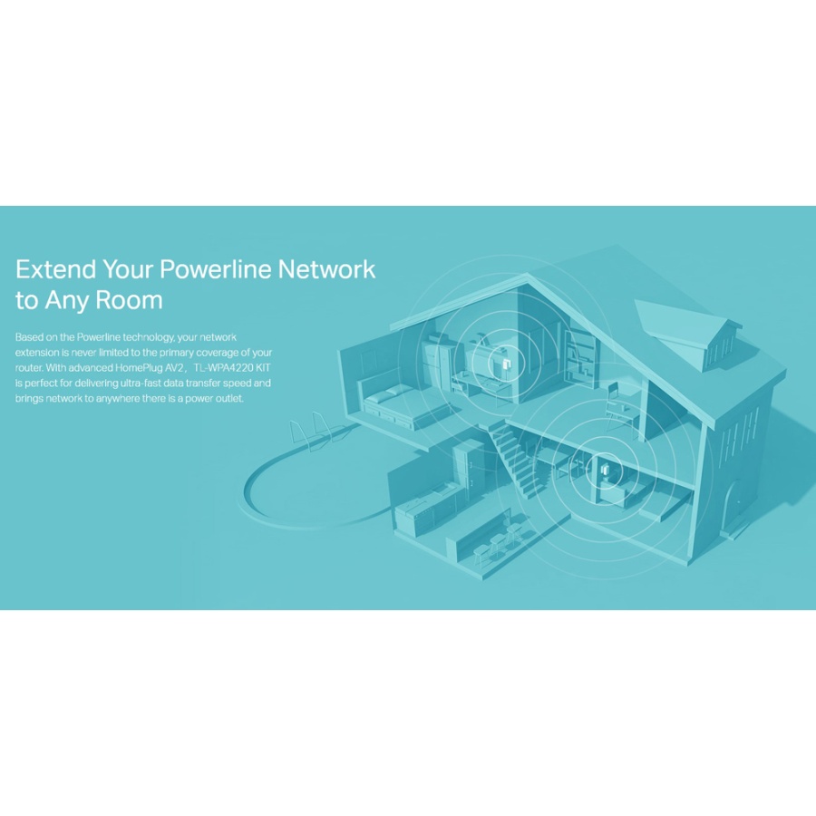 TP-LINK Wi-Fi AV600 Powerline Extender Kit TL-WPA4220, 300Mbps, Ver. 4.0 - Image 6