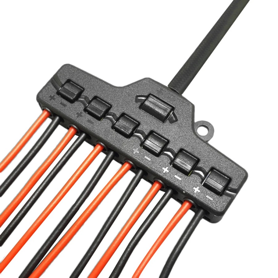 Splitter block TOOL-0095 για LED καλωδιοταινίες, 6-port, μαύρο - Image 2