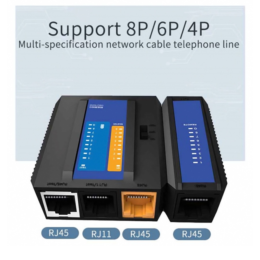 ORICO tester καλωδίων TXJ004, δικτύου 4P/8P & τηλεφώνου 2P/4P/6P - Image 2