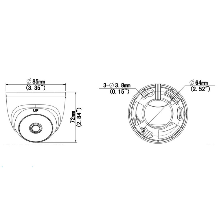 UNIARCH υβριδική κάμερα UAC-T132-F28-H, 2.8mm, 2MP, IR 20m - Image 3