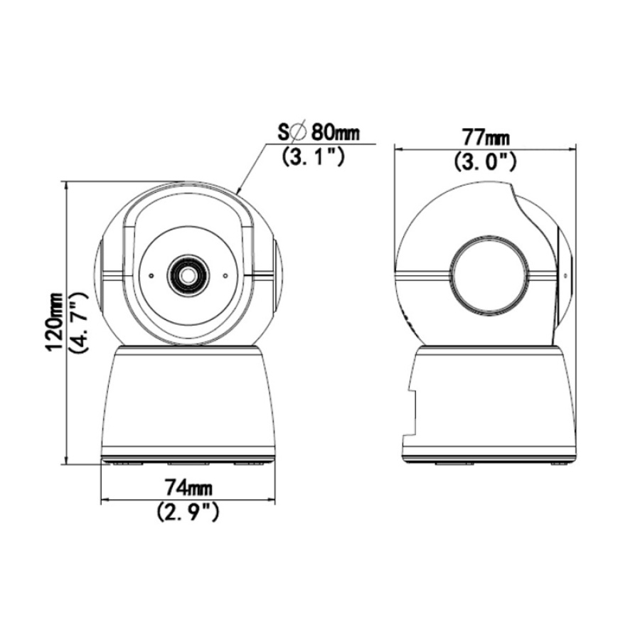 UNIARCH smart κάμερα UHO-S2E-M3, 3MP, WiFi, PTZ, SD - Image 4