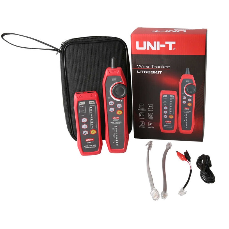 UNI-T tester καλωδίων δικτύου UT683KIT, RJ45/RJ11 - Image 4