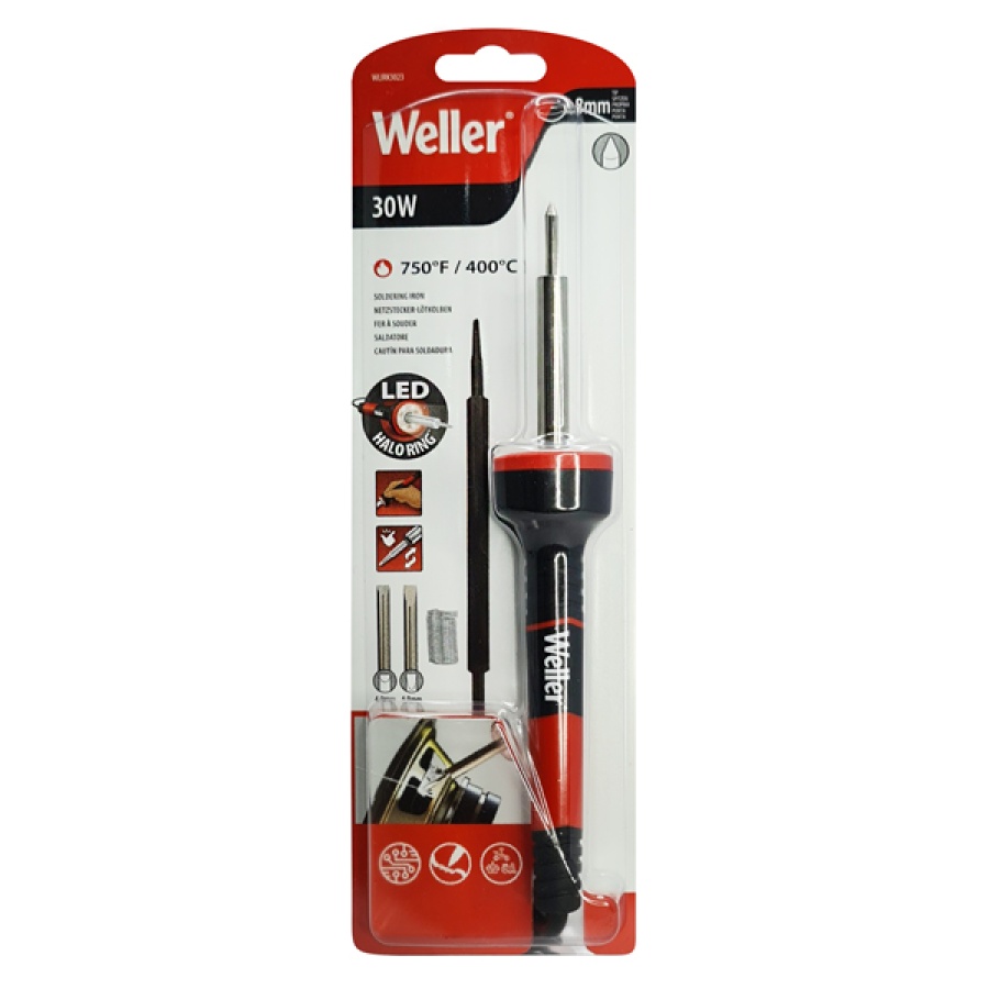 WELLER kit κολλητήρι WLIRK3023C με LED φωτισμό, 3x μύτες, 30W, έως 400°C - Image 4