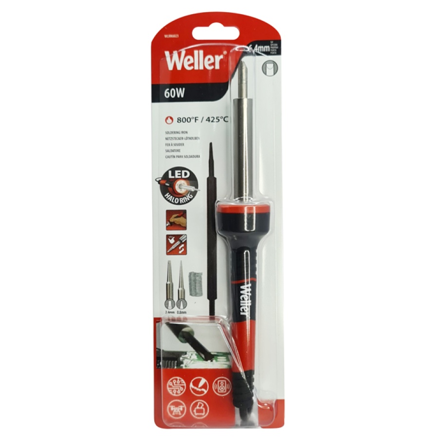 WELLER kit κολλητήρι WLIRK6023C με LED φωτισμό, 3x μύτες, 60W, έως 425°C - Image 4